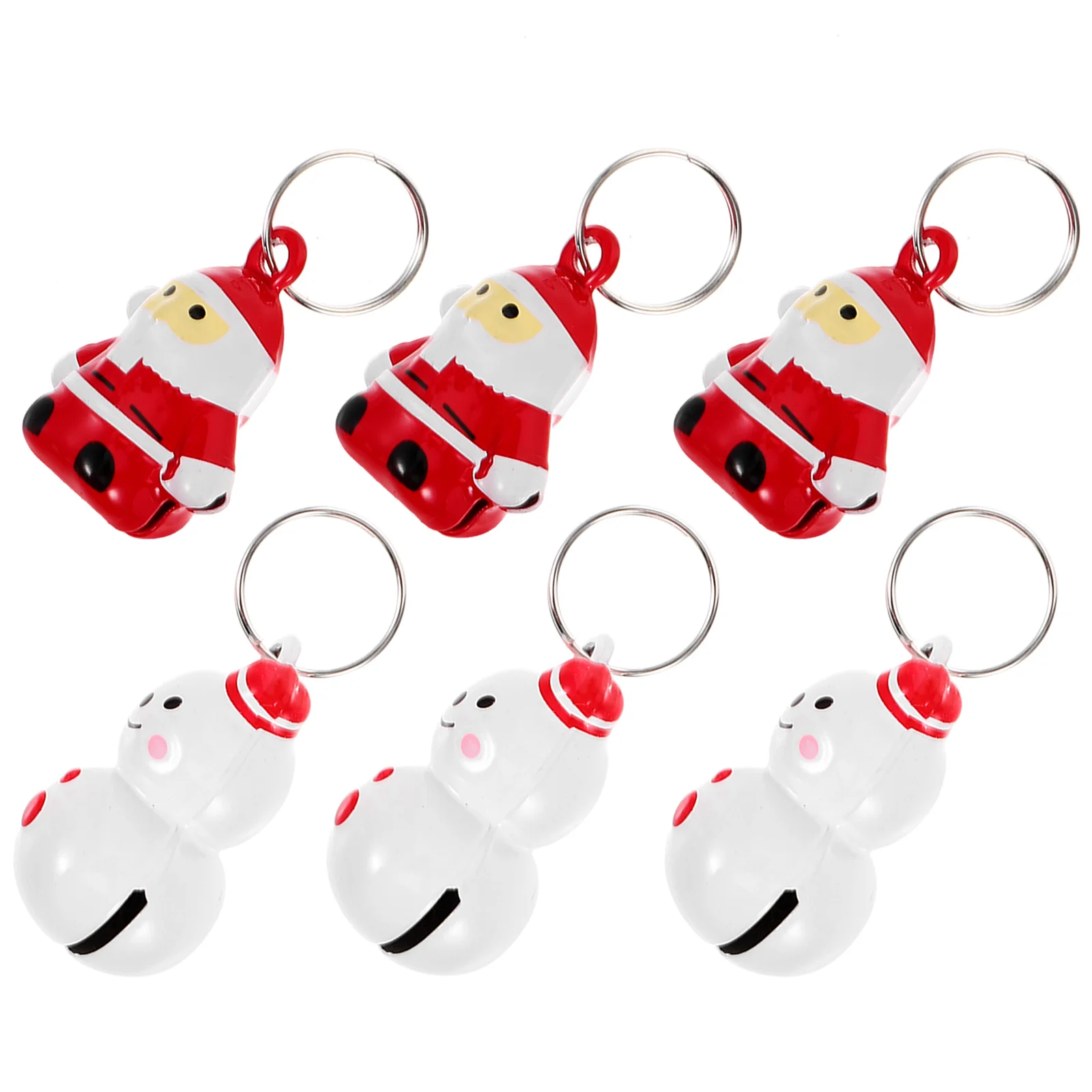

6pcs Xmas Decorative Bell Pendant Pet Collar Hanging Ornament Xmas Scene Layout Prop