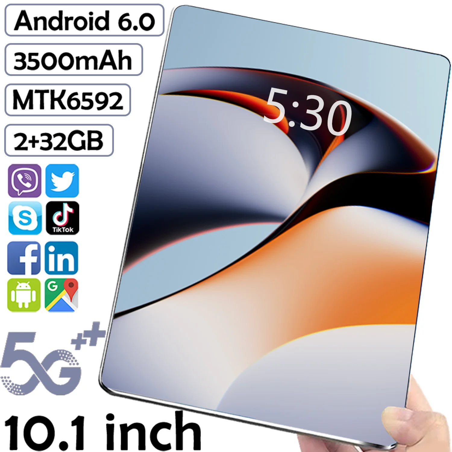 2024 Android 6.0 Versione Globale 2Gb 32Gb Nuovo Tablet Android 10.1 Pollici Tablet Di Rete Mtk6592Wifi 3500 Mah 8 Core