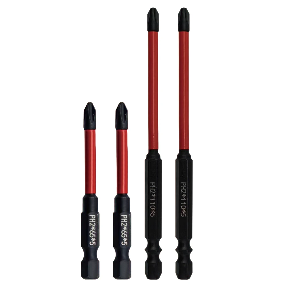 

2pcs PH2 Magnetic Cross Screwdriver Bit HRC63° Degree Impact Drill Bits For Hand Drills Electric Tools For Electrician Hand Tool