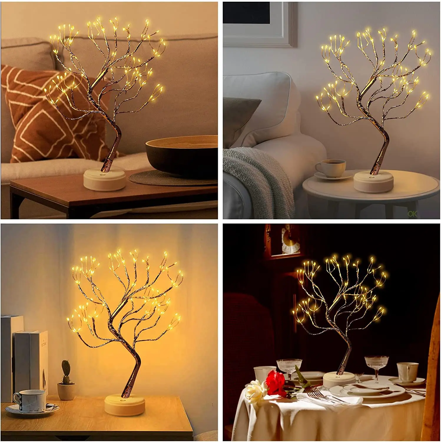 LED Night Light 108LEDs Christmas Tree Touch Fairy Tree Night Lamp Garland For Home Bedroom Wedding Party Christmas Decoration