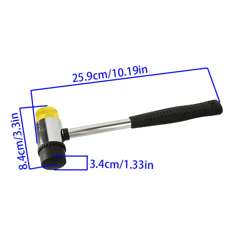 25-40mm 투명 설치 해머 충격 방지 손상 없는 망치 오토바이 ATV 먼지 자전거 유지 보수 도구