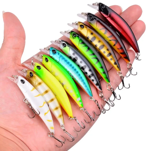 5-20PCS Minnow Fishing Lure Set Hard Bait Wobbler Jig Bait