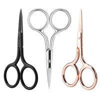 Z'LRAQI BEAUTY Rose Gold eyebrow scissors Eyelash Stainless steel pointed mini embroidery scissors Multi-functional 1