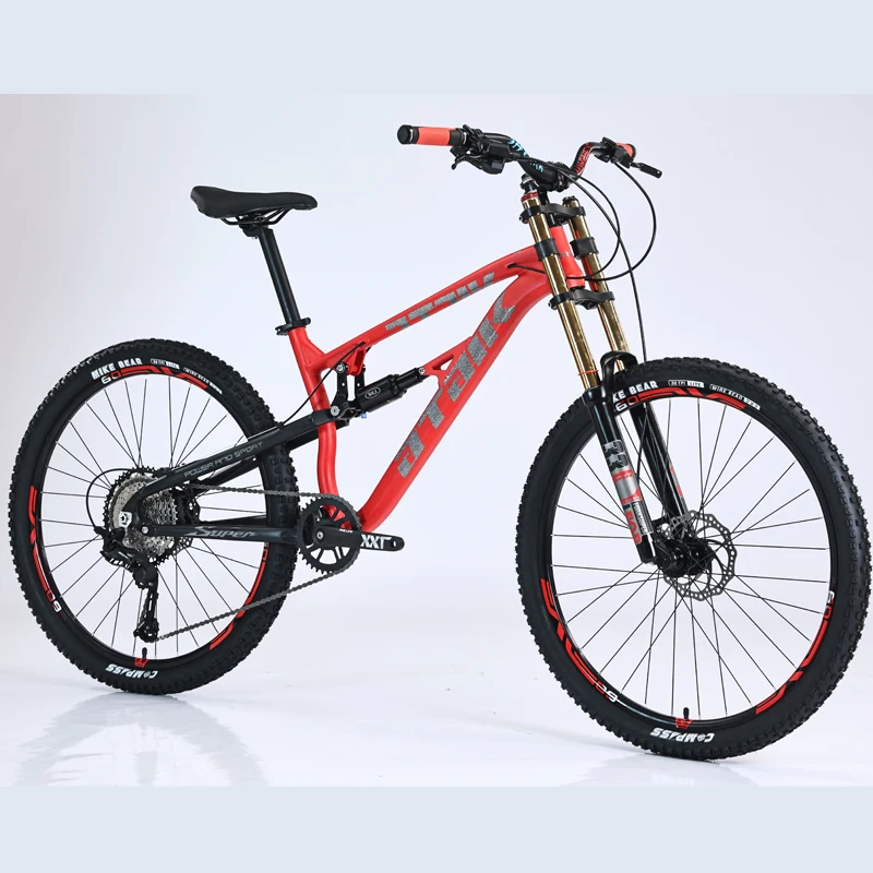 27.5 Inch Full Suspension MTB Bike Hydraulic Disc Brake 11 Speed Frame Soft  Tail DH Downhill Mountain Bicycle