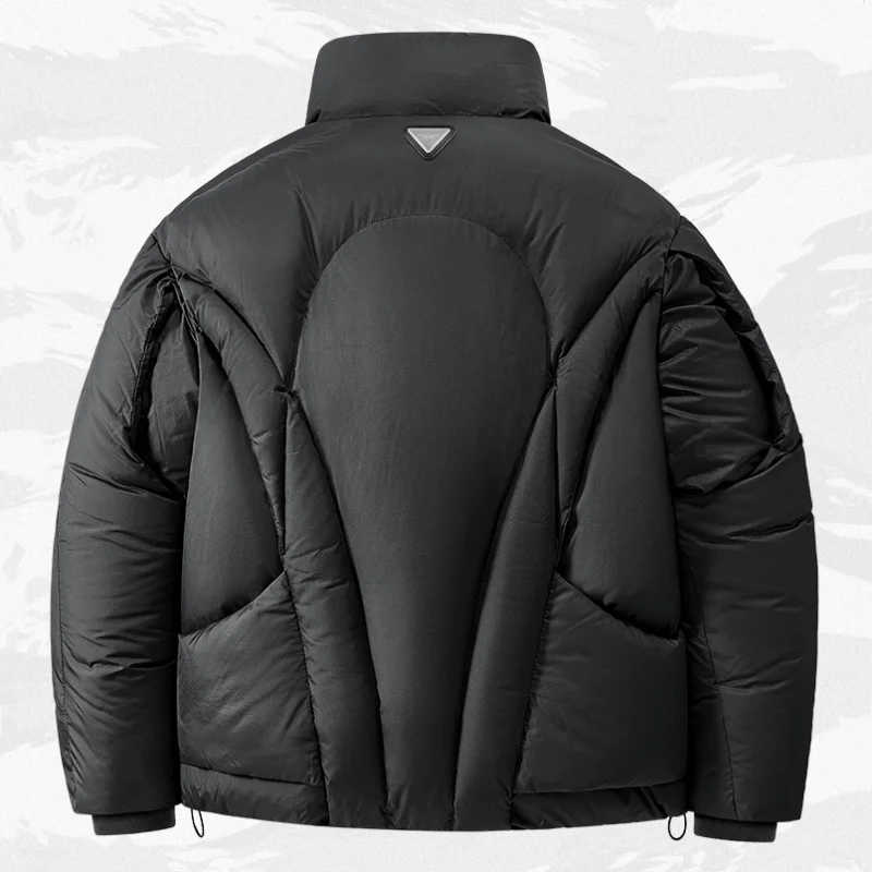 Deconstructive Desigh Winter Jacket For Men Tactical Function Techwear Style High Street Thick Down Coat