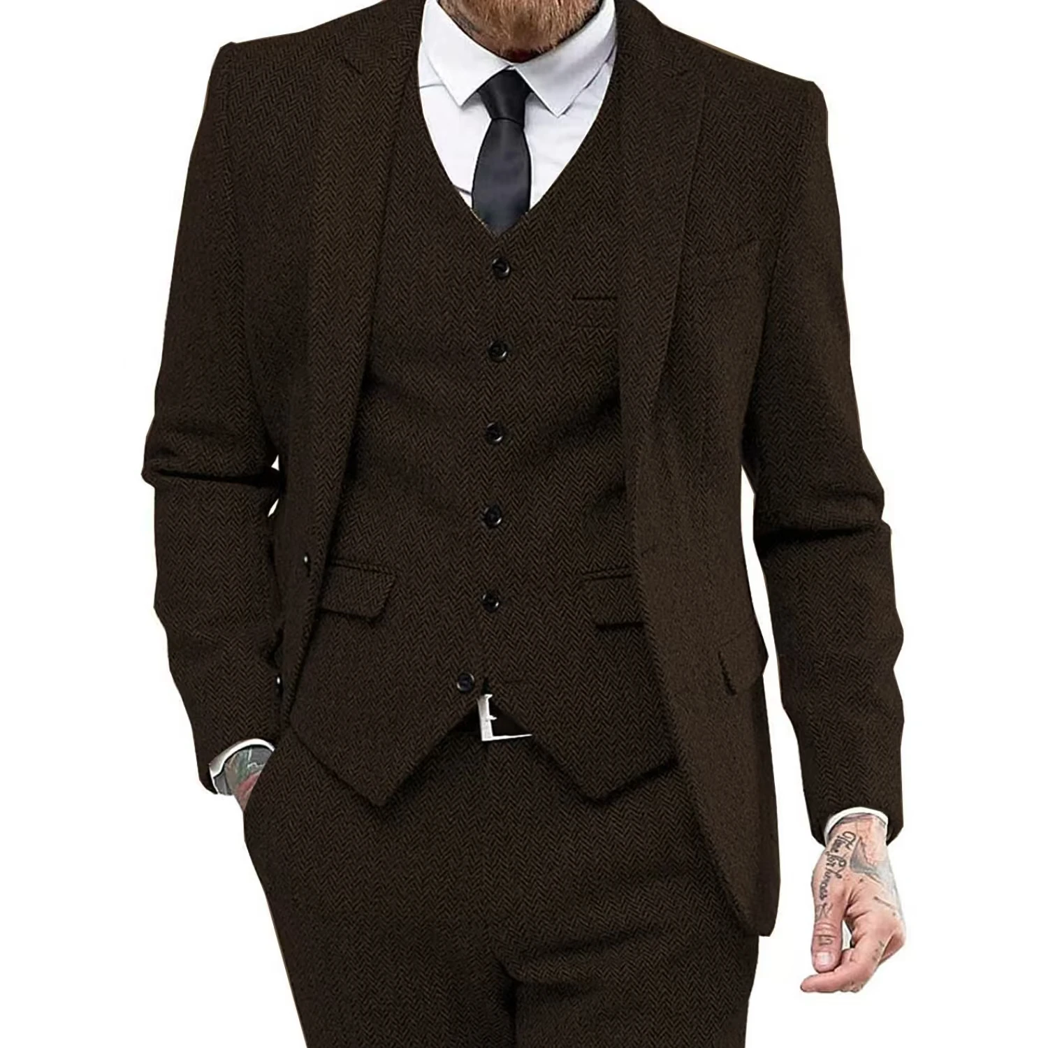 Plaid Suit ,3 Piece Men's Wedding Suit Set,Slim Groom Suits,stage graduation dress,Circus Costume