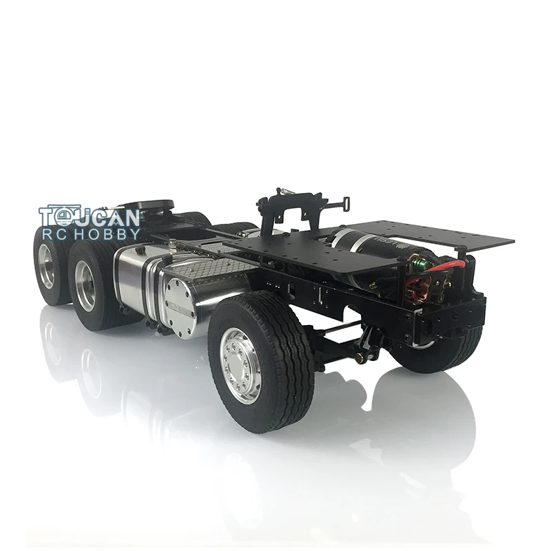 1/14 LESU 6X4 6X6 RC Metal Chassis for Remote Control Tamiyaya Vehicle Tractor Truck Trailer DIY Model Car Motor Toys TH02014 4
