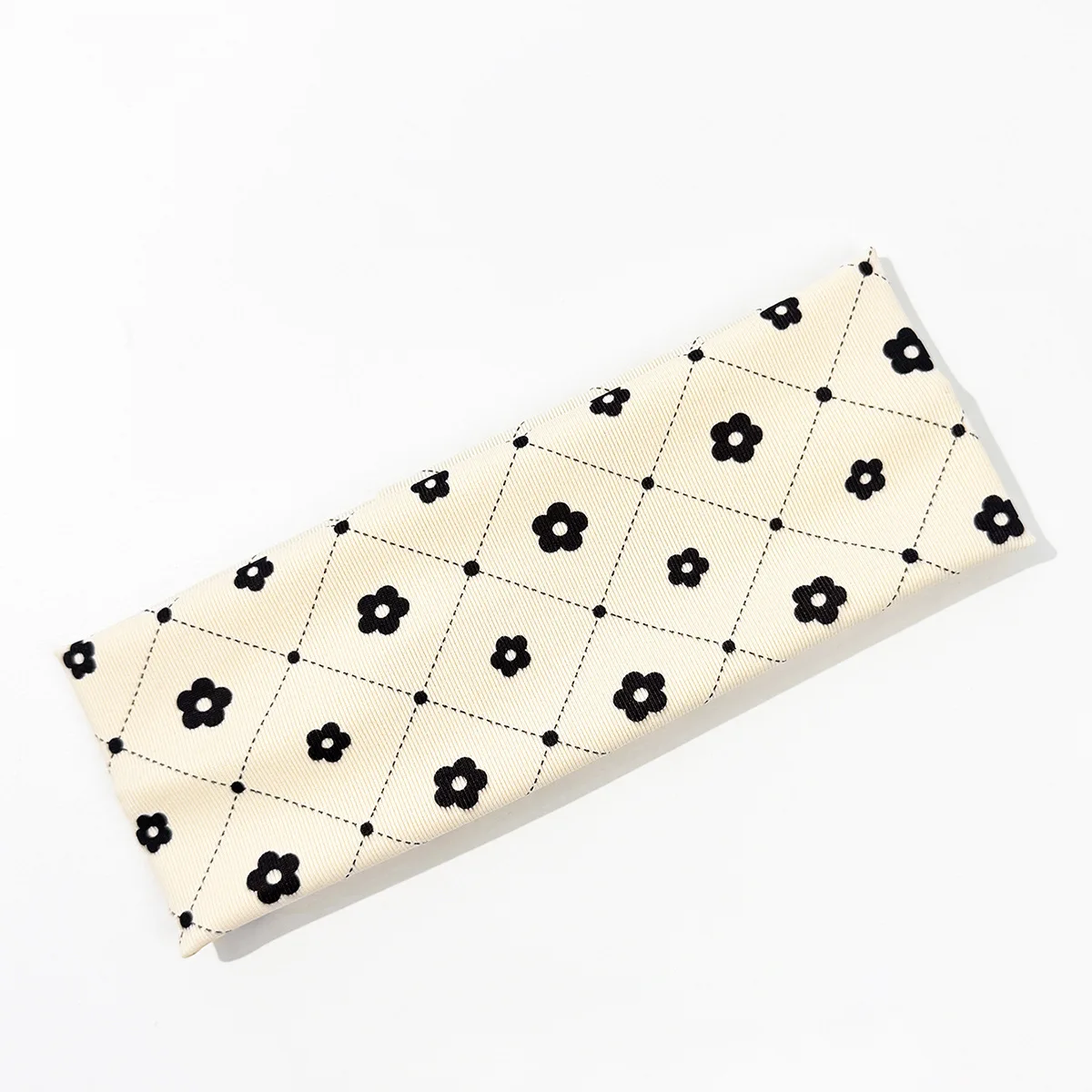 1pc Fashion Flower Print Elastic Headband Simple Girl Yoga Fitness Running Sport Sweat Absorbing Hairbands Korean Women Headwear