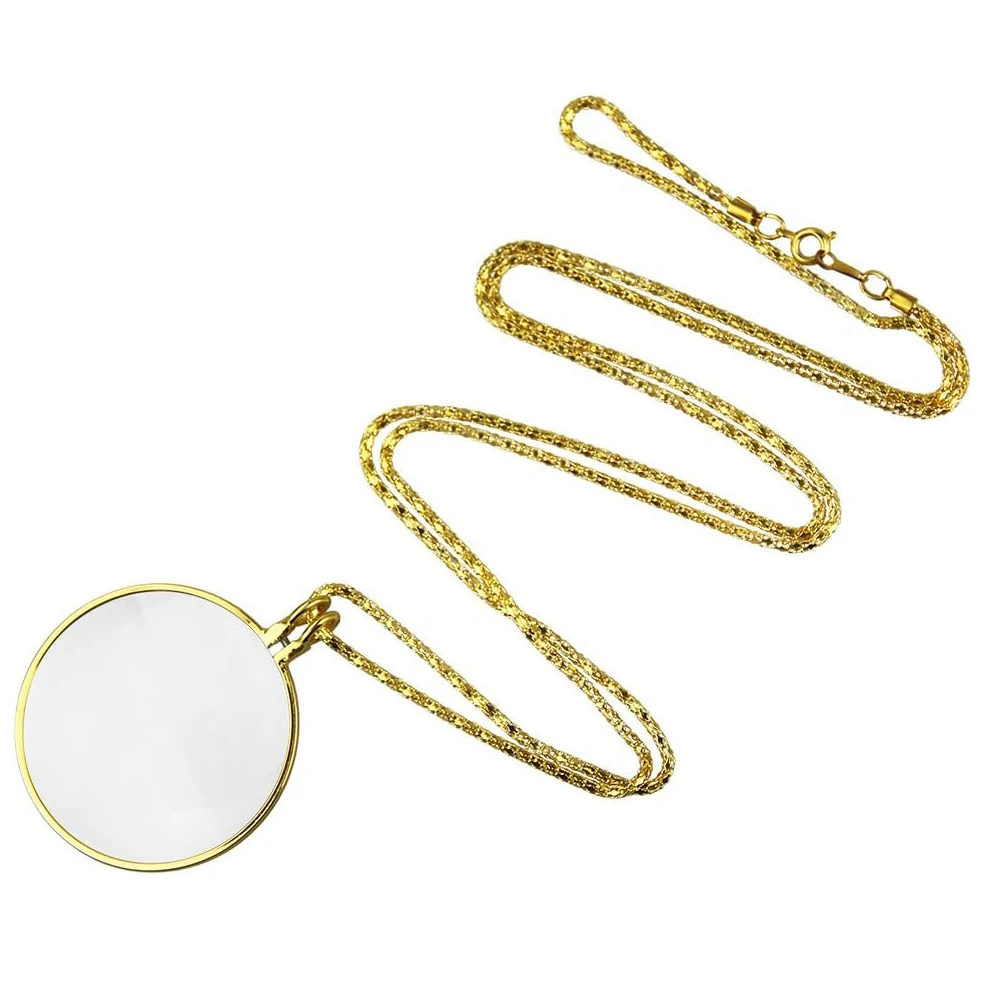 Jewelry Magnifier Jewelry Magnifying Glass Magnifying Glass Reading Magnifier Necklace Magnifier Portable Monocle 5x Magnifying Glasses for Reading Newspapers and Magazines Pendant Jewelry Optical Magnifier