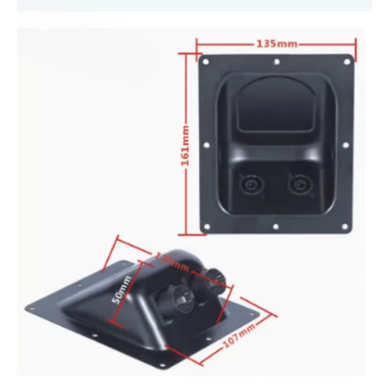 1PC Speaker Terminal Double NL4 SpeakOn Socket Input Plate 165*100 For Professional Speaker Line Array Audio Home Theater System