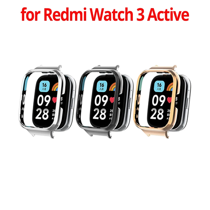 

Металлический чехол для Redmi Watch 3 Active Frame подходит для 18 мм ремешка для часов бампер для Xiaomi Redmi Watch 3 активный защитный чехол