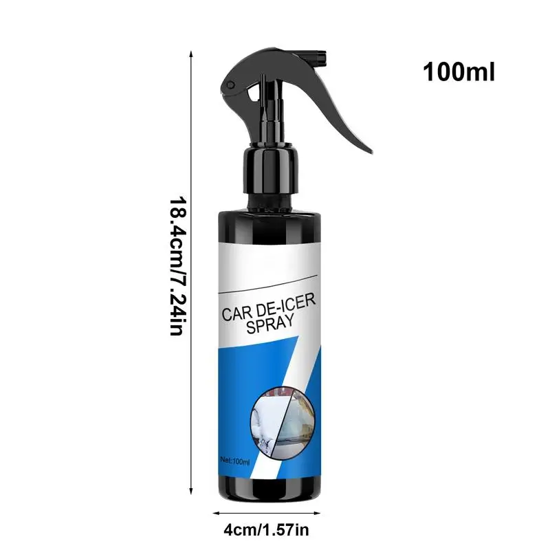 Snow Removal Spray Multi Purpose 100ml Windshield Frost Protection Spray For Car Window Latches auto Maintenance Accessories