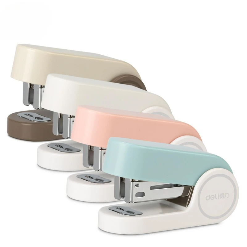 12세트 귀여운 미니 스테이플러 세트 마카롱 색상 스테이플러와 스테이플 북바인딩 귀여운 책상 액세서리 귀여운 스테이플러 가젯 오피시나