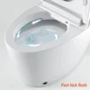 Smart Toilet Without Bidet，Tankless Toilet with Auto Heated Seat, Automatic Flush，Foot Sensor LED Backlight Strip & Night Light 3