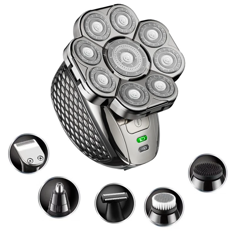Electric Shaver Hair Trimmer Electric Razor Rotary Shaver 6in1 Grooming kits electric shaver facial body electric razor men hair beard trimmer bald head shaving machine rechargeable