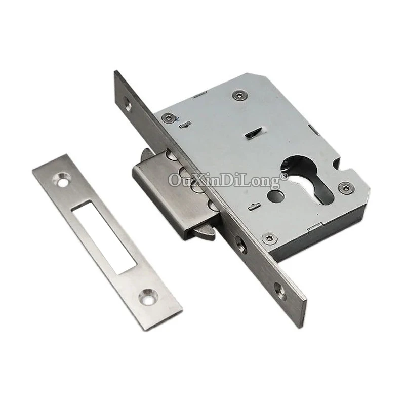 Description Picture 2 of item304 Stainless Steel European Push Pull Folding Door Lock body Shopping Mall Roller Shutter Door/Crystal Door Dual Hook Lockbody