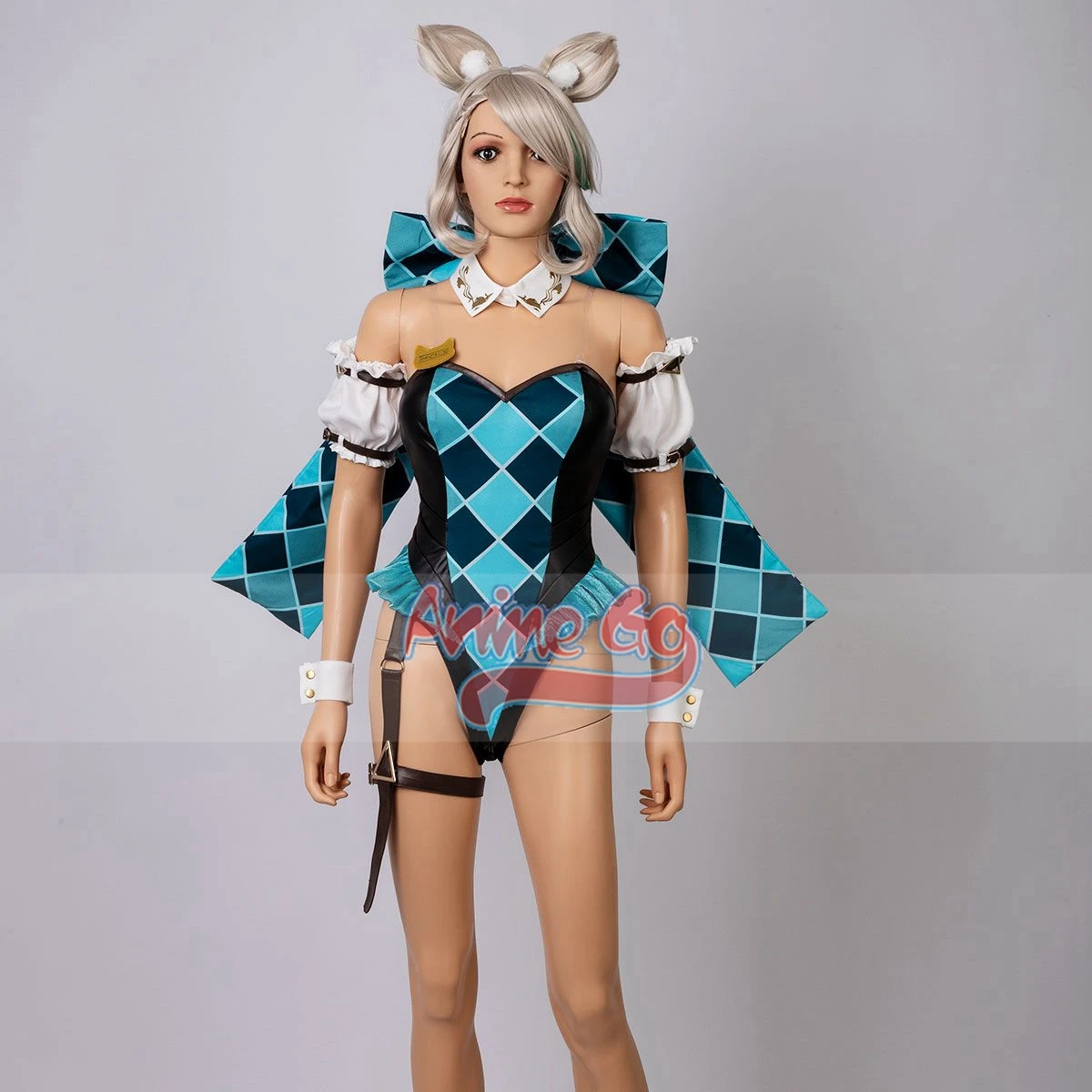Genshin Impact Lynette Cosplay Jumpsuit Costume Lynette Bunny Girls Swimsuit Women Sexy Kawaii Halloween Outfits FY0019