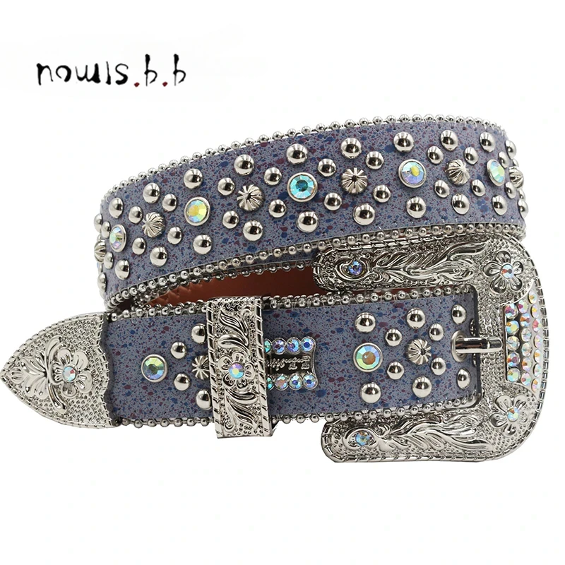 

Western Rhinestone Belts 2023 New For Women Men Jeans Pants Dresses Cinto De Strass Diamond Crystal Studded Belt Goth Style