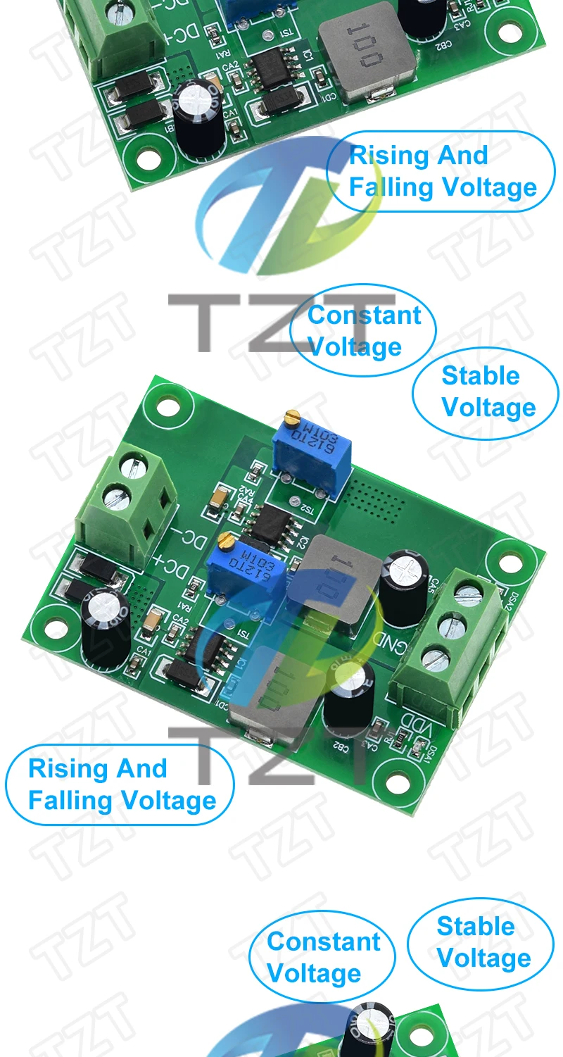 Stabilisierendes Netzteilmodul mit positiver negativer Spannung, linearer, einstellbarer stabilisierender Spannungsregler mit geringer Welligkeit, DC 5,5 V–35 V – Detail 5
