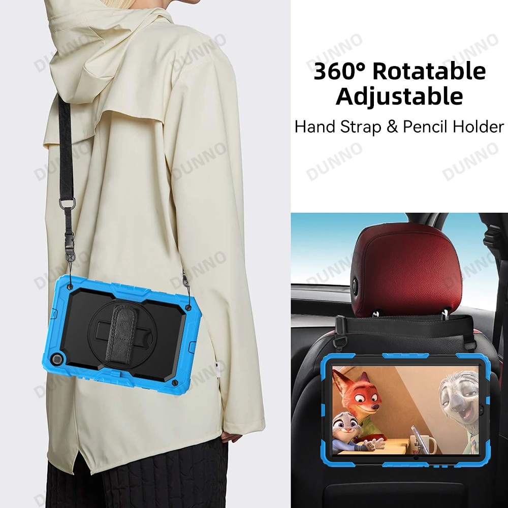 Resistente para Samsung Galaxy Tab s6 Lite s7 S7fe s7 Mais s8 s8 Plus s8 Ultra a7 Lite 8.7 Polegada a8 10.5 Polegada Inteligente Funda Capa Case - Imagem 2