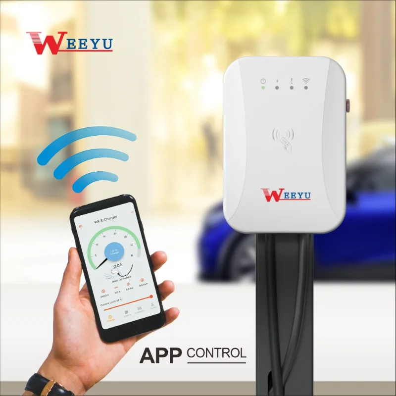 

Waterproof IP65 Electric Car Charging WallBox 1-phase EV Charger Station UL Certified APP Smart Charge LEVEL 2