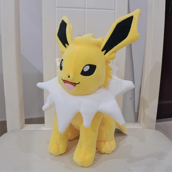 23cm New Pokemon Squat Jolteon Plush Toy Cute Cartoon Stuffed Animal Soft Doll Gift For Children 4