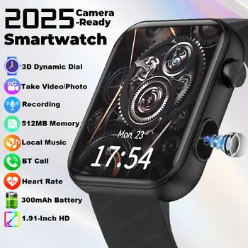LIGE 2025 Smartwatch – Caméra HD, musique, sport, étanche IP67