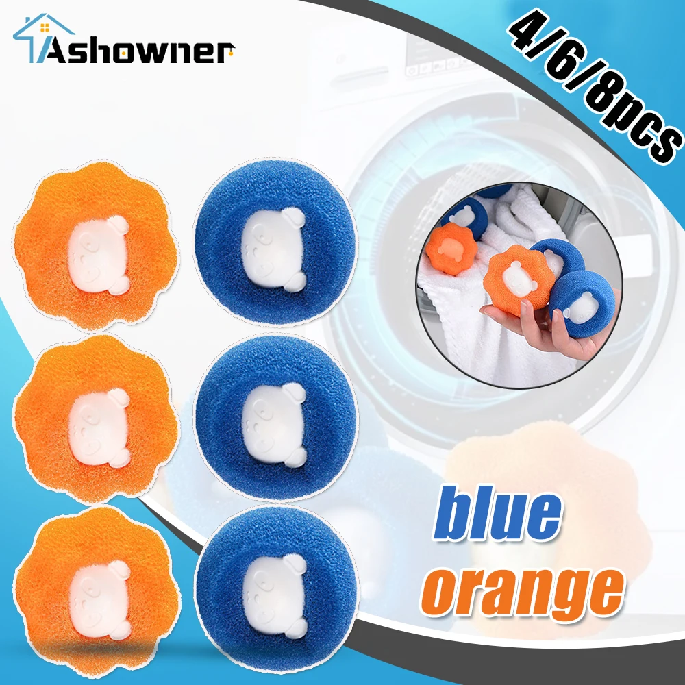 4/6/8pcs Detergent Laundry Ball Detergent Wool Dryer Balls Washing