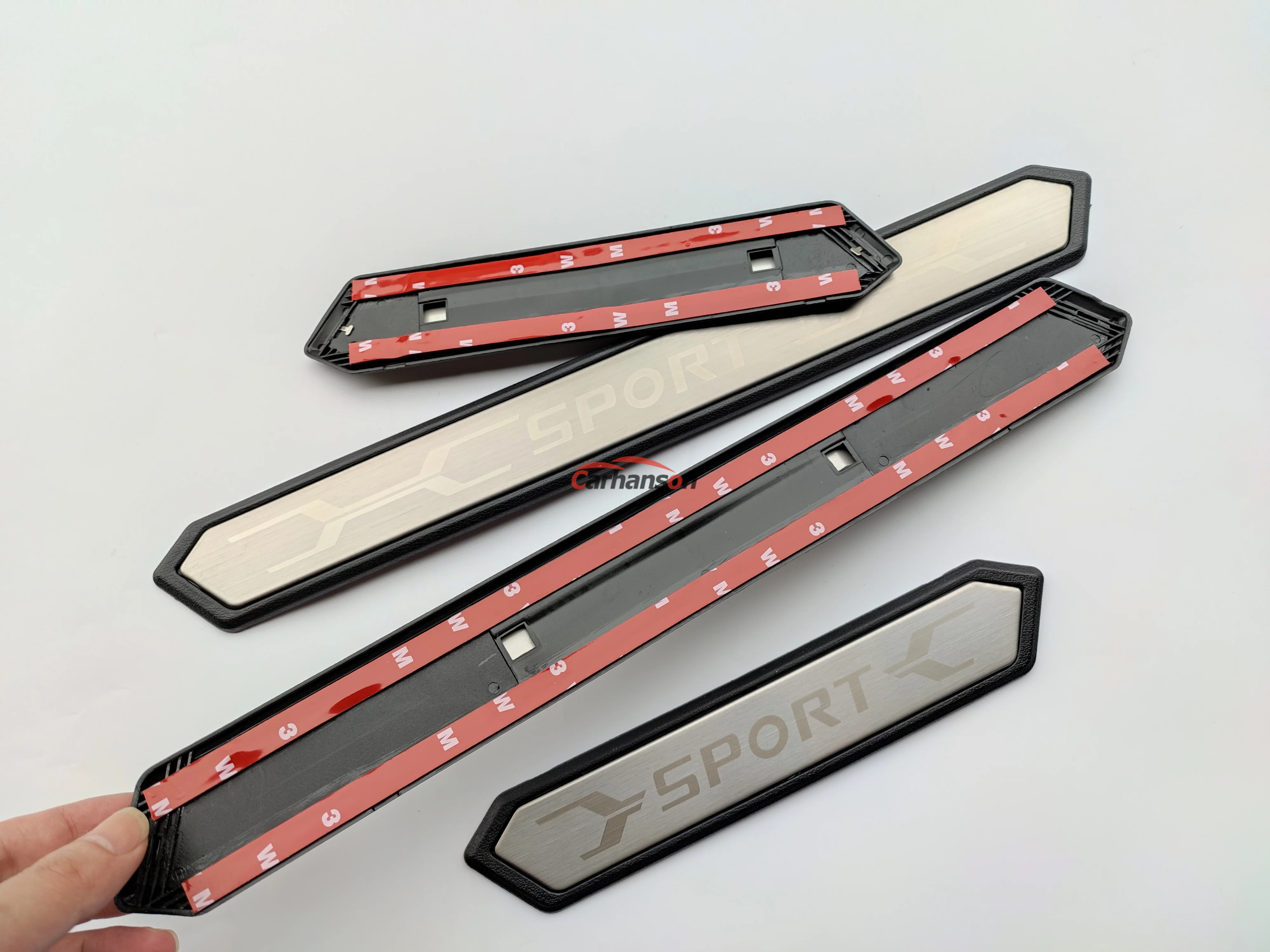 AABBDxJ 4 stks Auto Instaplijsten Scuff Plaat, Voor Toyota RAV4 2010
