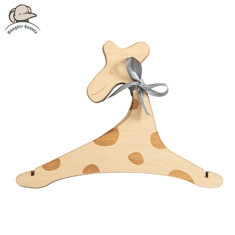 

5Pcs Nordic Style Baby Cute Cartoon Wooden Clothes Hanger Creative Baby Pants Hanger Children Small Hanger Clothes Storage