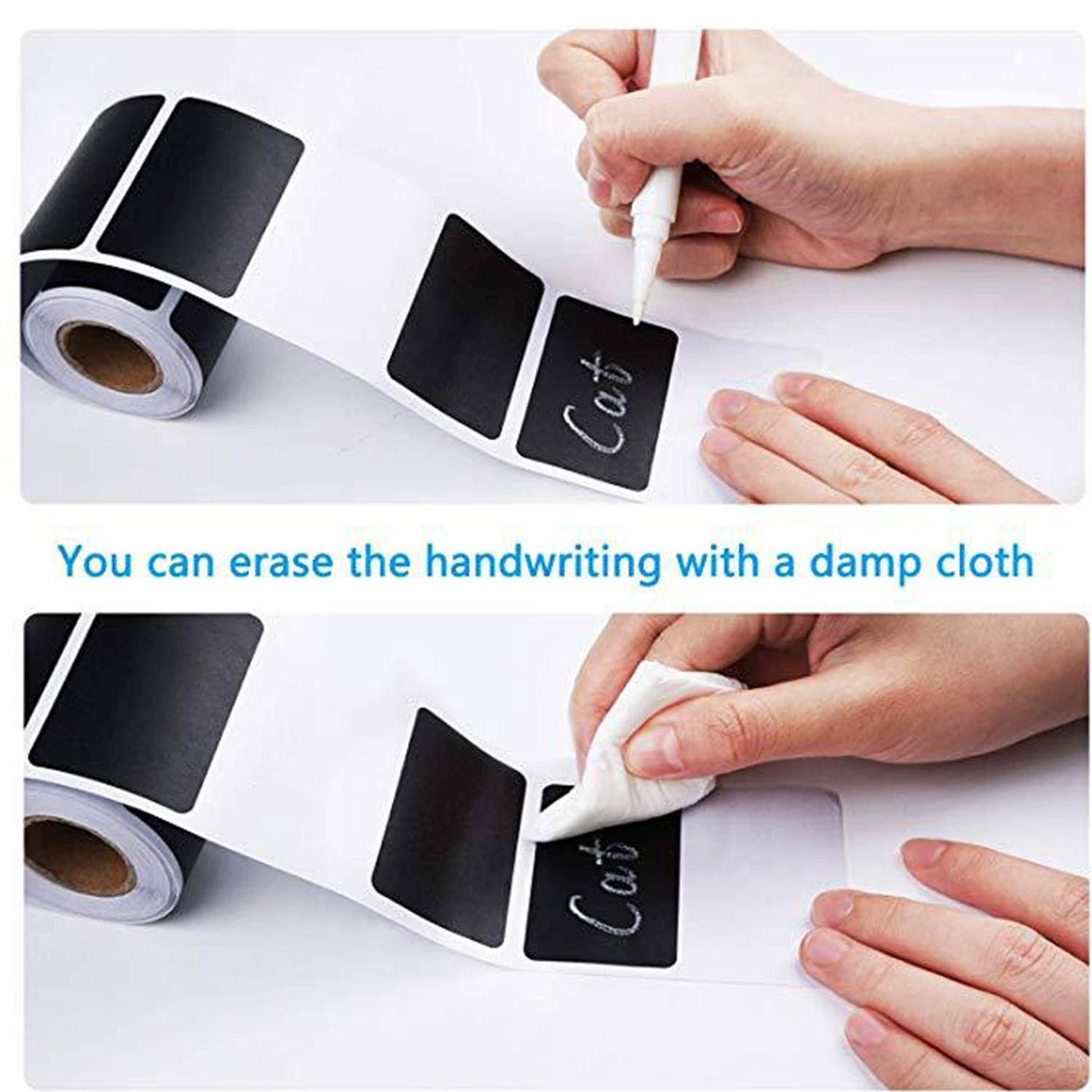 120Pcs Waterproof Label Stickers Black Label Sealed Jar Storage Product Kitchen Sticker Blackboard Labels Stickers