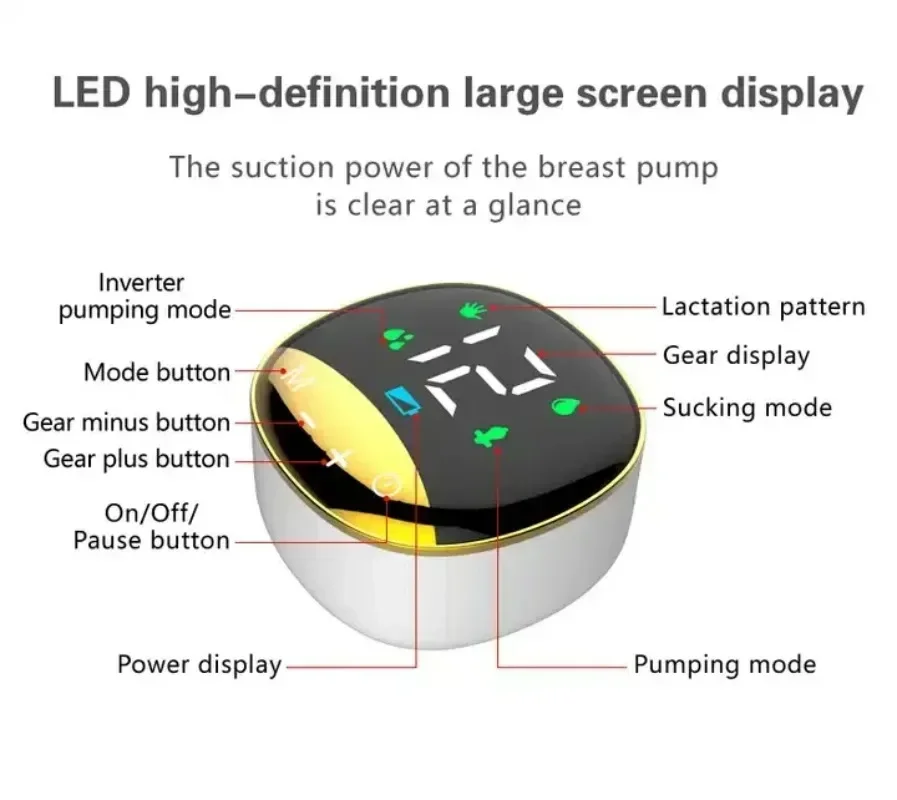 Wearable Breast Pump Double-sided Painless Electric Fully Automatic Integrated Breast Pump Hands-free and Portable Breastfeeding 3
