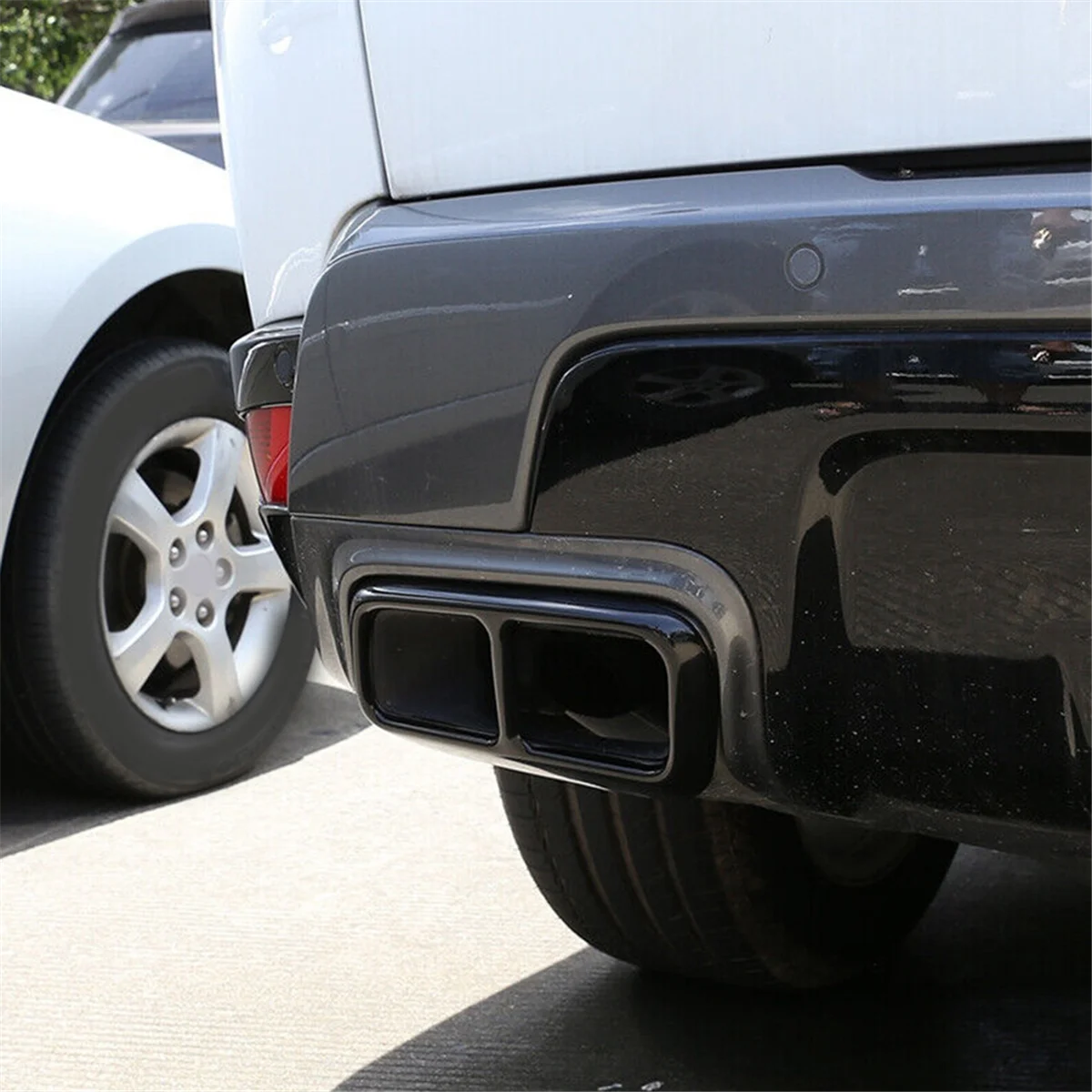 Car Tail Throat Trim for Range Sport-Exhaust Pipe Cover Tail Pipe Cover Trim Gloss Black