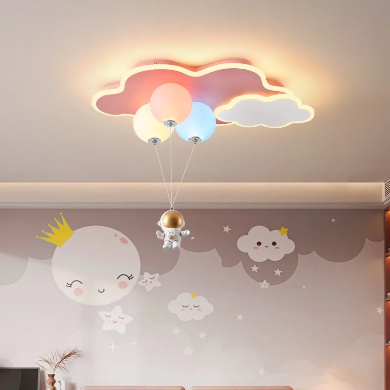 

Children's Room Creative Cloud Airplane Ceiling Light Boy and Girl Princess Bedroom Balloon Chandelier Astronaut LED Home Decor