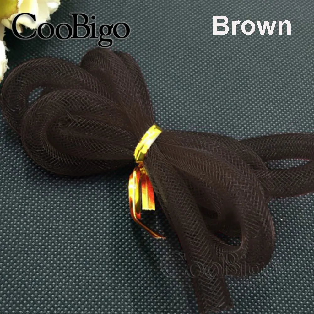 메쉬 튜브 리본 관형 Crin DIY 헤어웨어, 더러운 브레이드 쥬얼리 만들기 파티 장식 수제 공예 용품 다채로운 색상, 10 야드