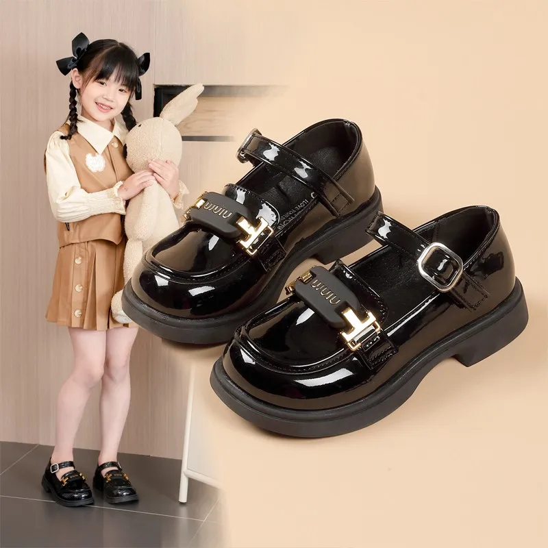 Girls' Leather Shoes Summer Fashionable Children's Princess Shoes Big Kids British Style Little Girls