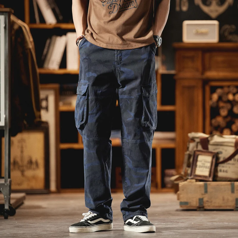 2024 New Fashion Men's Loose-fit Straight-leg Cargo Pants Korean Style Casual Pants Summer Multi-pocket Work For Men