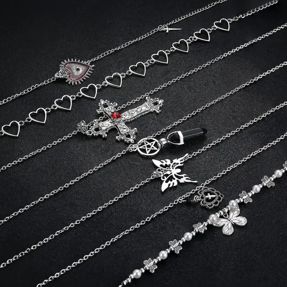 33 Piece Vintage Punk Gothic Jewelry Set