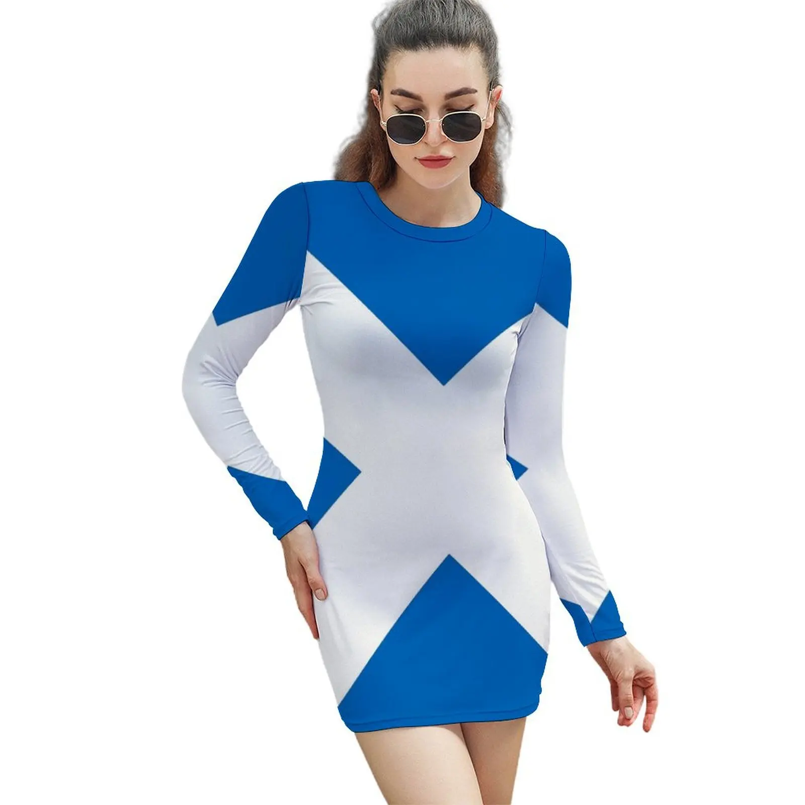

Scotland: Scottish Flag (Saltire) Long-Sleeved Sheath Dress elegant and pretty women's dresses Woman clothes