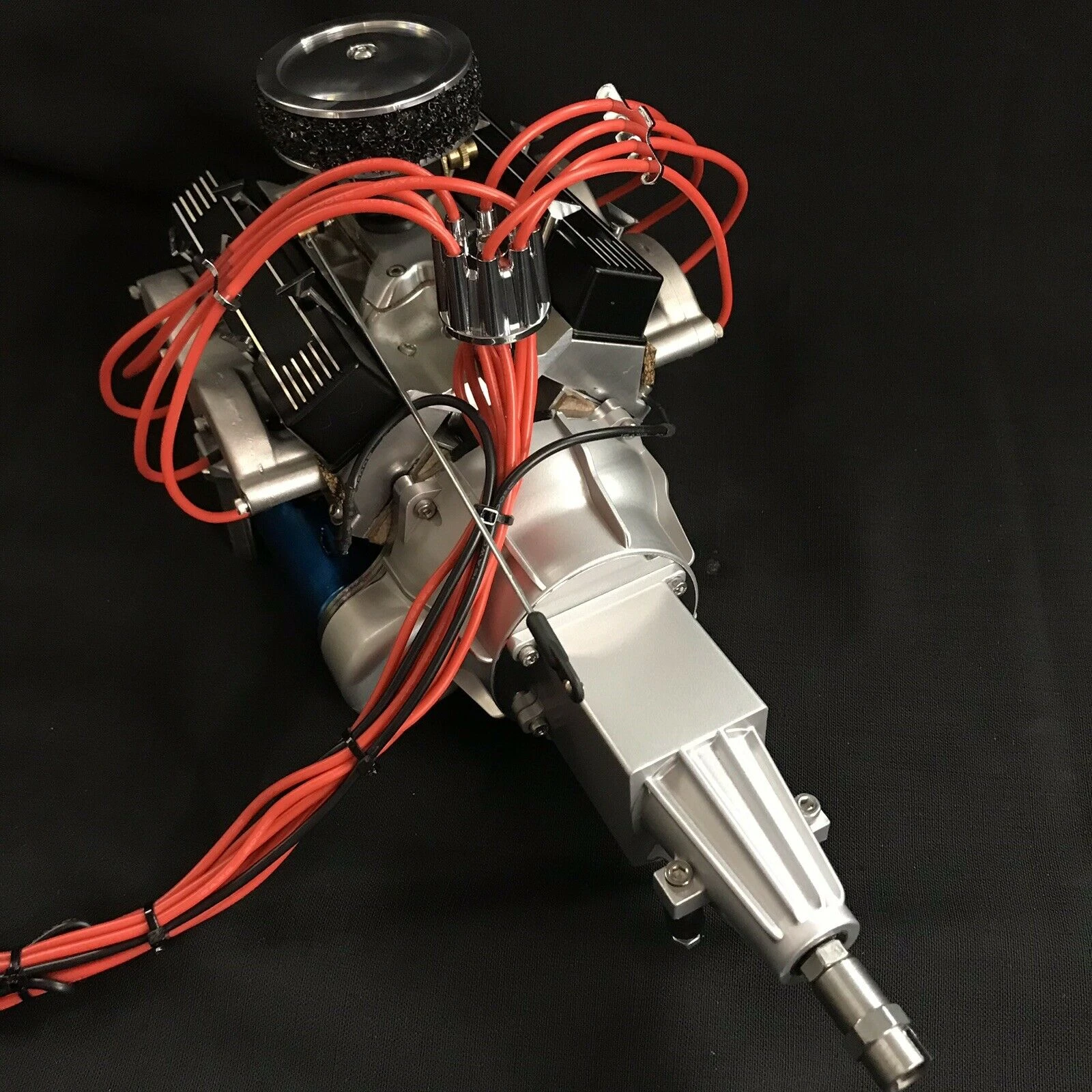 Single Carburetor V8 Engine 1/4 Ratio Methanol Engine Model RC Modified