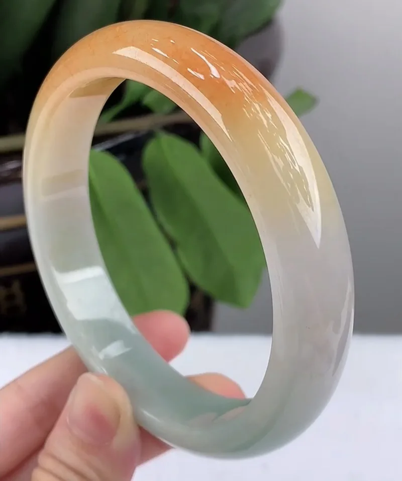 Zheru Jewelry Natural Burma Jade 54Mm-62Mm Bracciale Squisito Bracciale Principessa Invia Fidanzata Invia Mamma