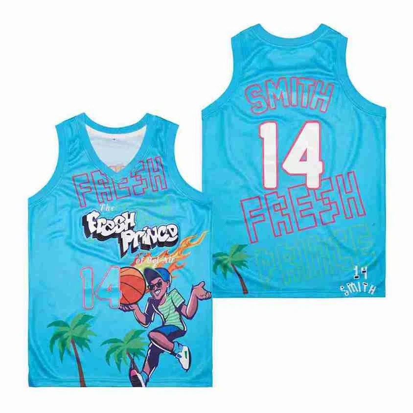 Movie Baseball Youth #14 The Fresh Prince of Bel Air Academy Basketball Jersey for Kids
