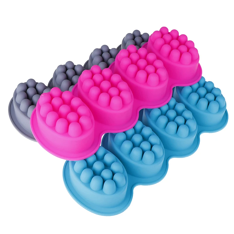 Mold Silicone Massage Soap Mold 1Pc Therapy Bar Soap Making Tools DIY Homemade Oval Spa for Lotion Bars Various Small Desserts