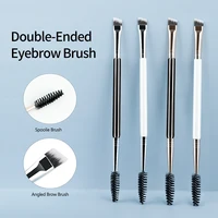 Eyebrow Brush Eyelash Comb makeup brushes Dual Ended Angled brush Spoolie brush 2 in 1 Lash eyebrow brush set makeup tool 1