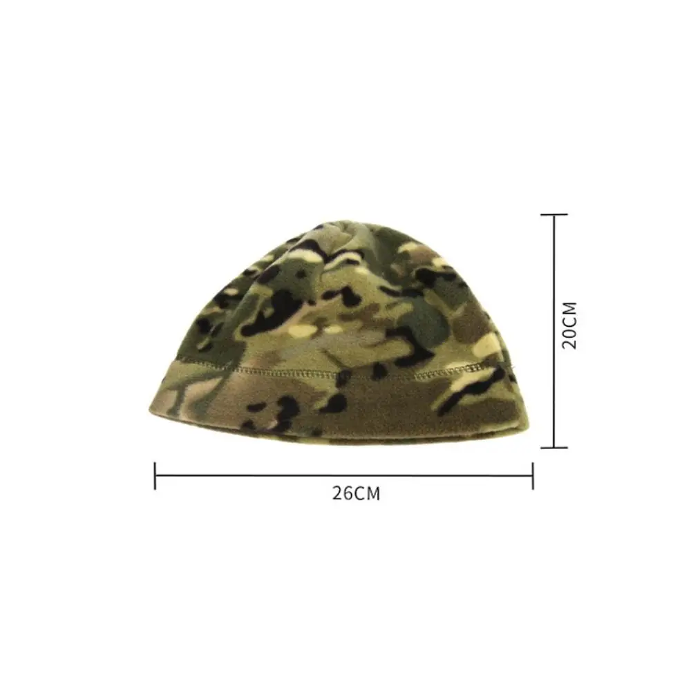 Windproof Fleece Hats Winter Warm Camouflage Thickened Thermal Tactical Hat Elastic Breathable Ski Baggy Hat 6