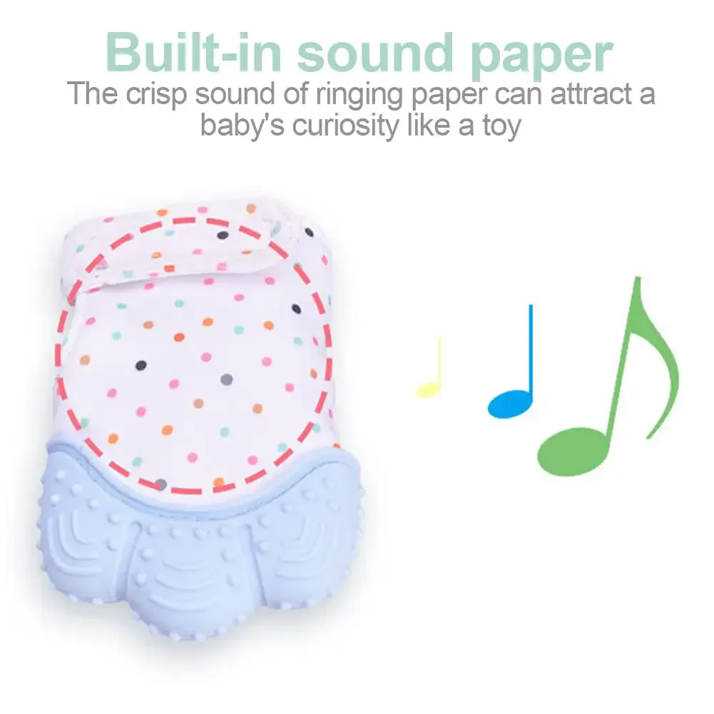 Kids Teething Gloves Mittens Chewable Newborn Dental Care Durable Teether Toys Teething Infant Chewing Toy Baby Care Tools Stuff 3