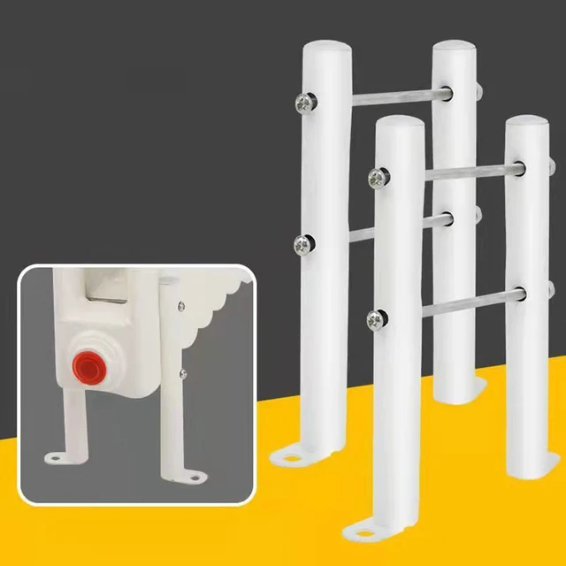 หม้อน้ําชั้นวงเล็บเหล็กสนับสนุนรับน้ําหนักเหล็กหล่อที่แข็งแกร่งหม้อน้ําเท้าเครื่องทําความร้อนช่องระบายความร้อนระบบ HVAC ชิ้นส่วน 1