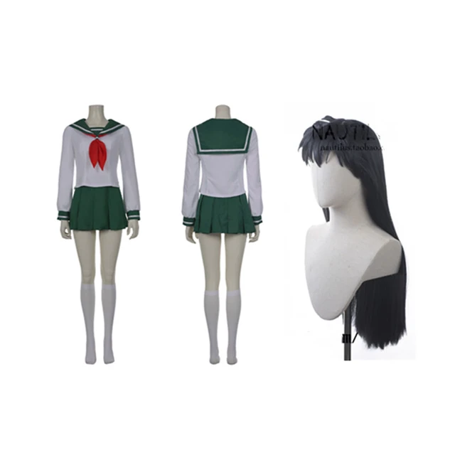 Anime Hanyo Yashahime Cosplay Costumes Moroha Cosplay InuYasha Kimono Wig  Outfit The Half-Demon Princess Women Halloween