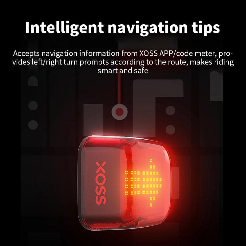XOSS NEBULA スマートテールライト XOSS Nebula Intelligent Dot Matrix Light Bicycle Night