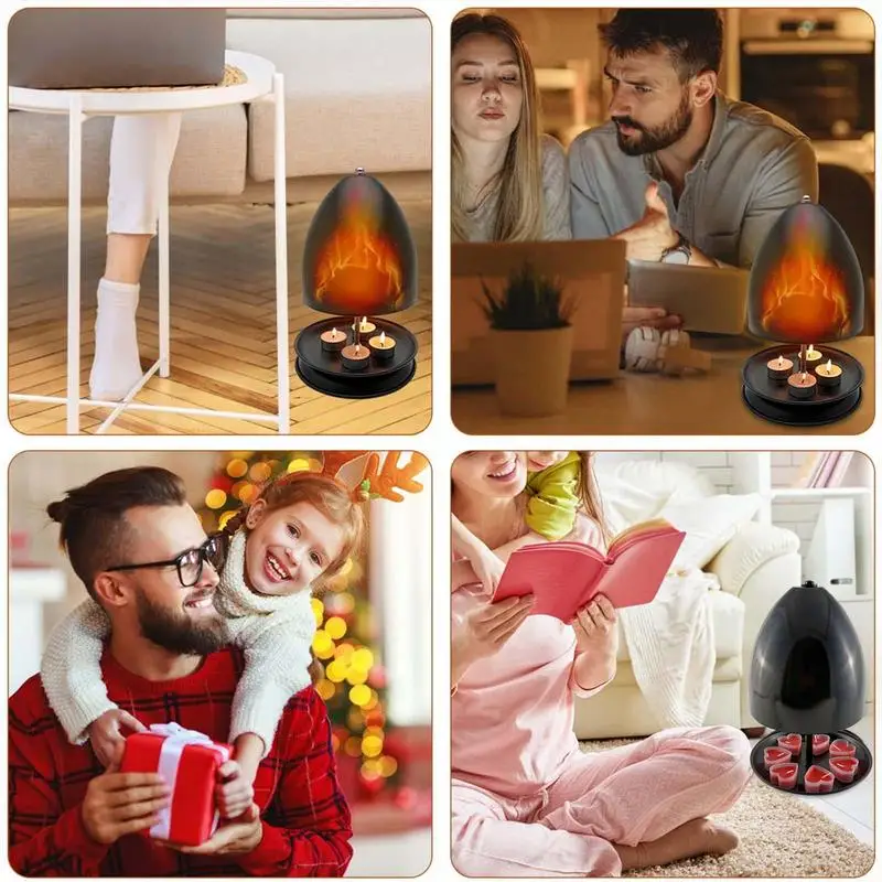 Candle heater kit tea light candle heater metal tea light stove and oven large space candle oven and heating holder hand warmer for offices